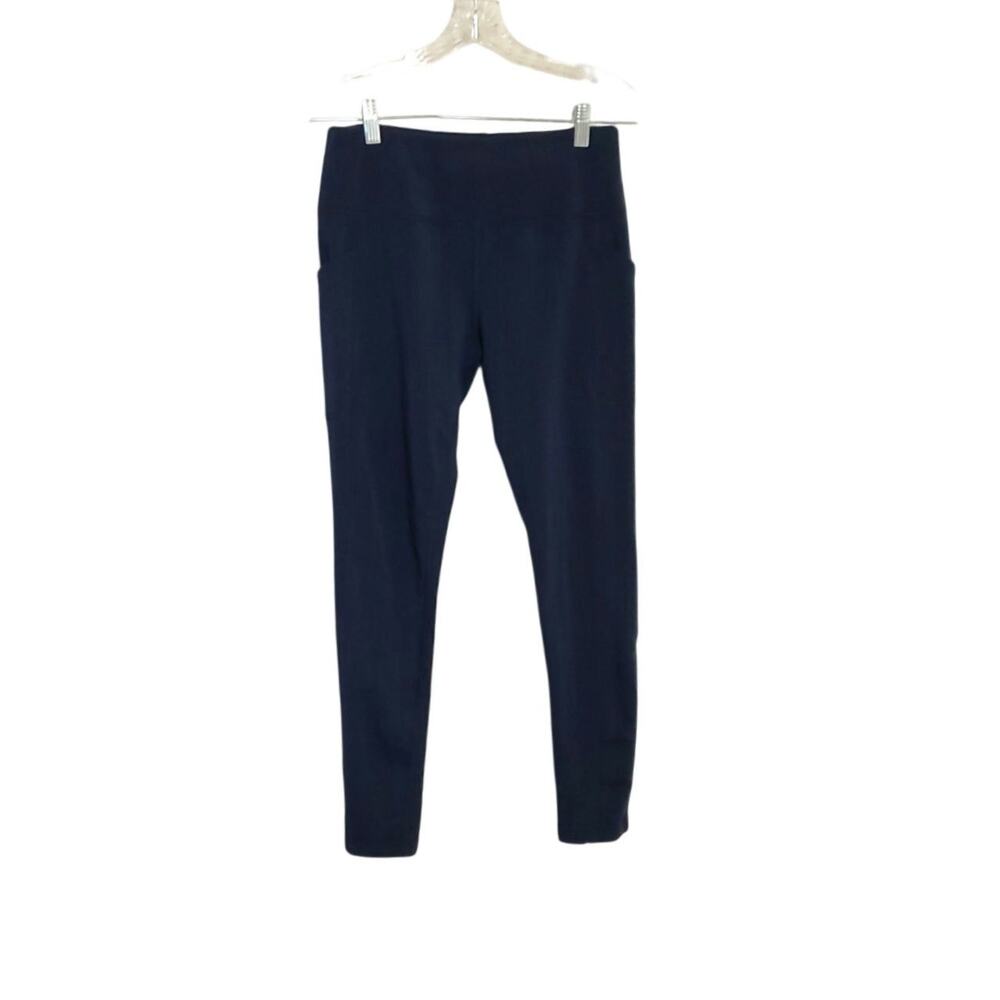 WOOLX Piper Navy Blue Wool Blend Pocket Leggings Base Layer Pants Women's Sz M - Picture 2 of 7